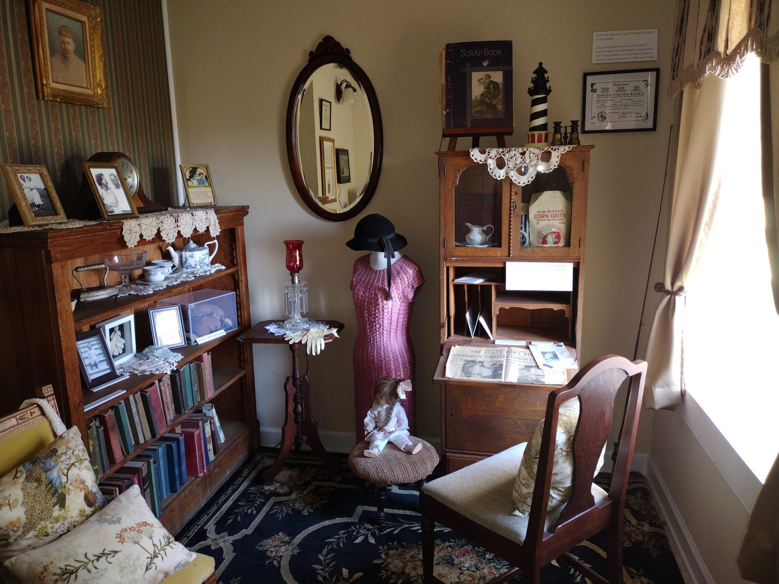 Victorian parlor room exhibit