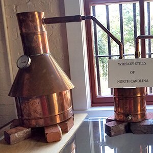 Copper whiskey stills exhibit